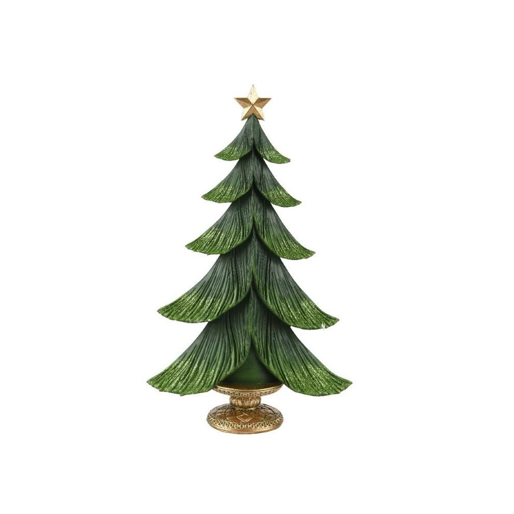 ALBERO DECORATIVO VERDE RESINA H.34CM.